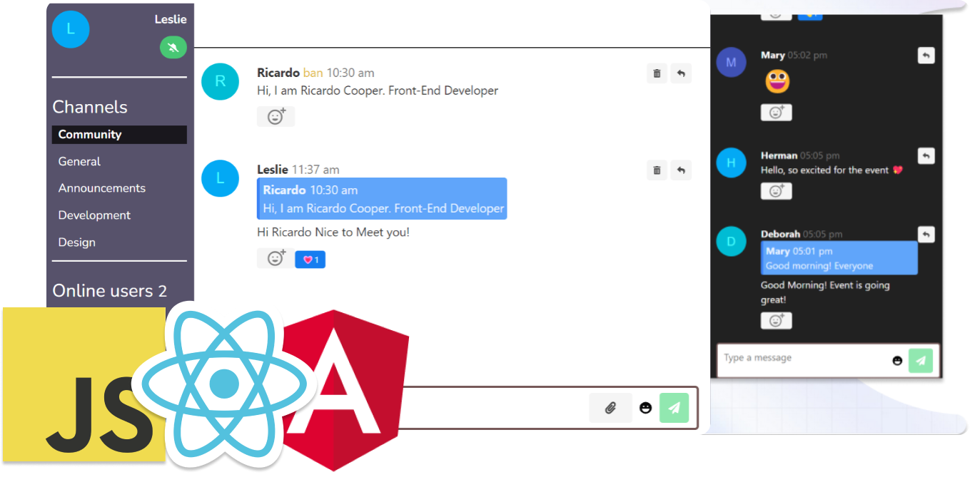 JavaScript chat api and sdk